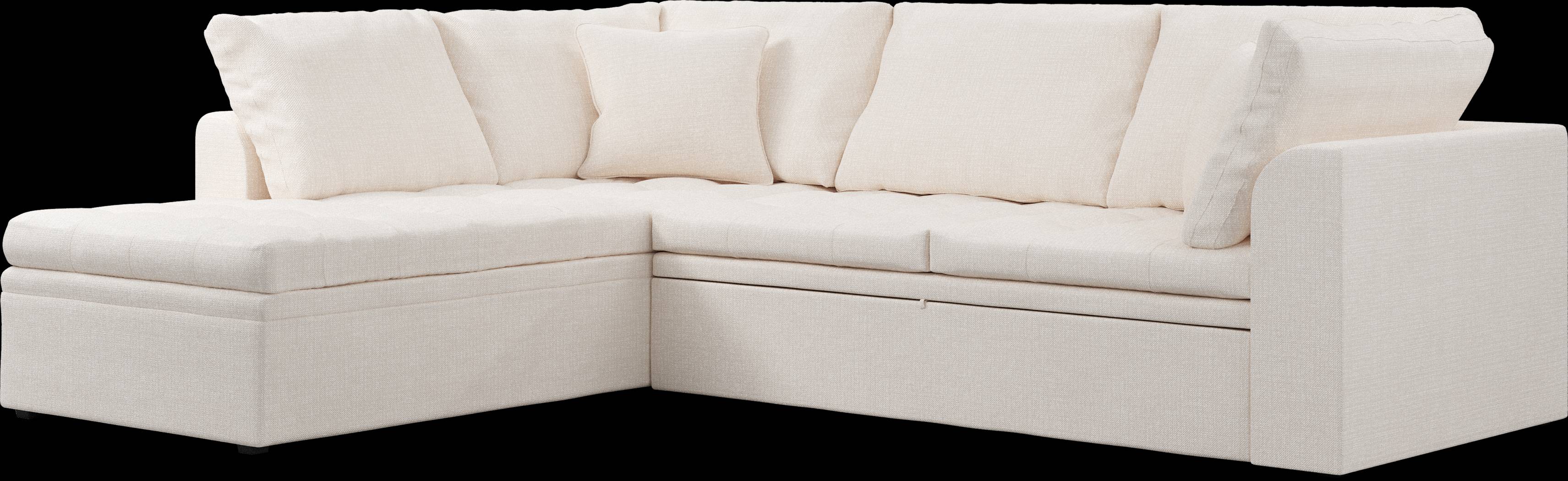 Sheridan Square Off-White 2 Pc Sleeper Sectional - Thumbnail - Image 3