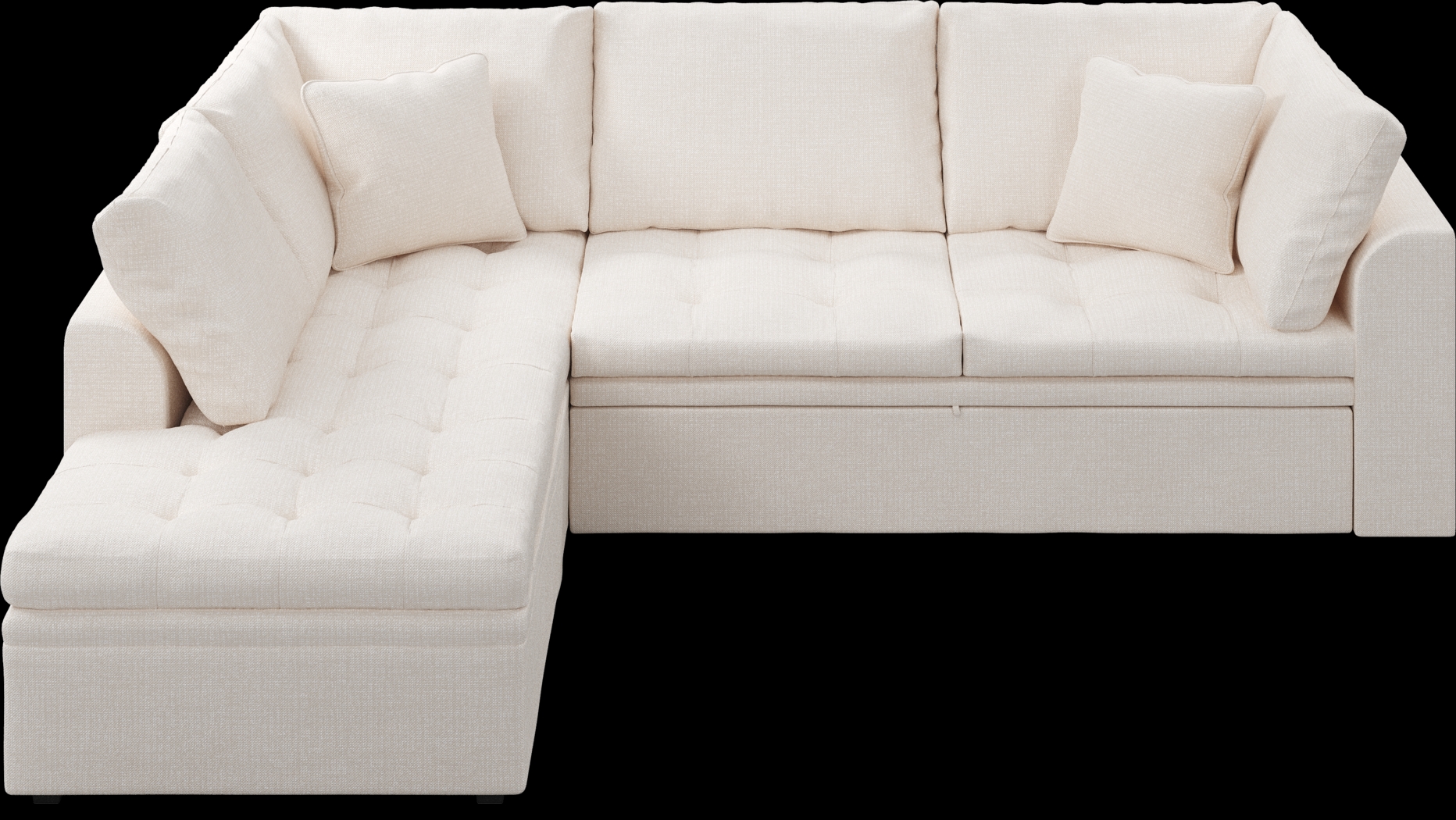 Sheridan Square Off-White 2 Pc Sleeper Sectional - Thumbnail - Image 4