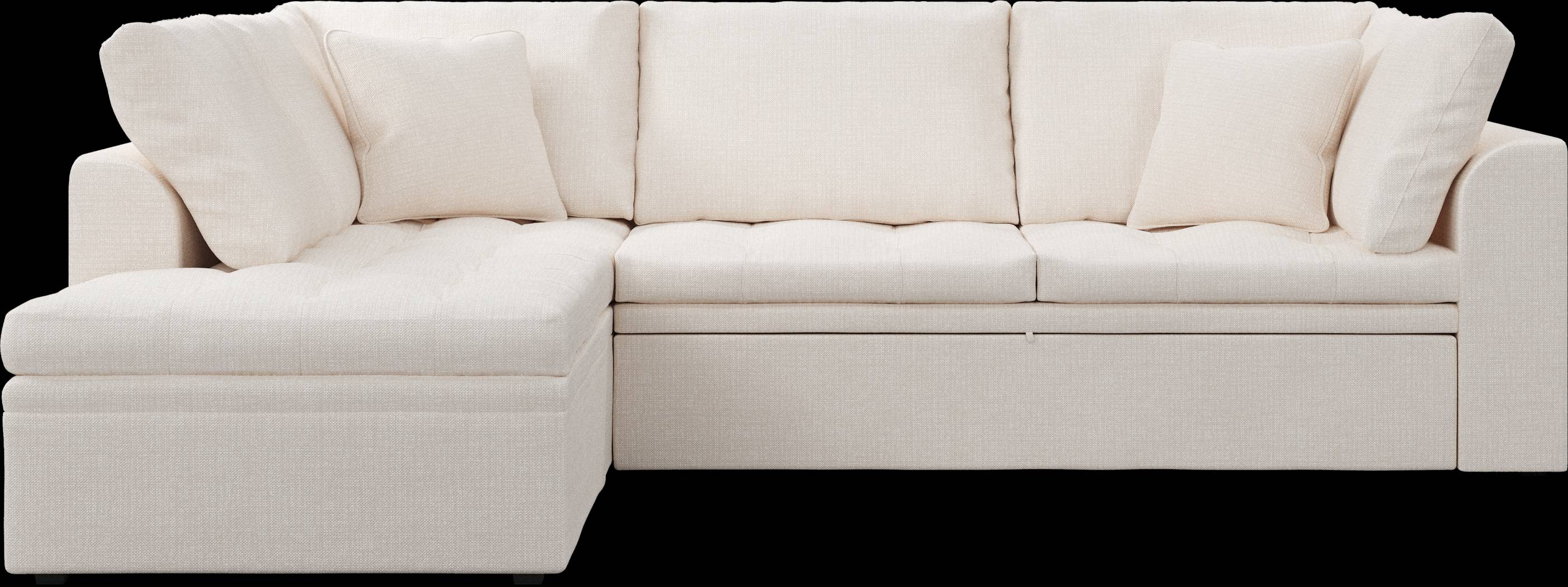 Sheridan Square Off-White 2 Pc Sleeper Sectional - Thumbnail - Image 1