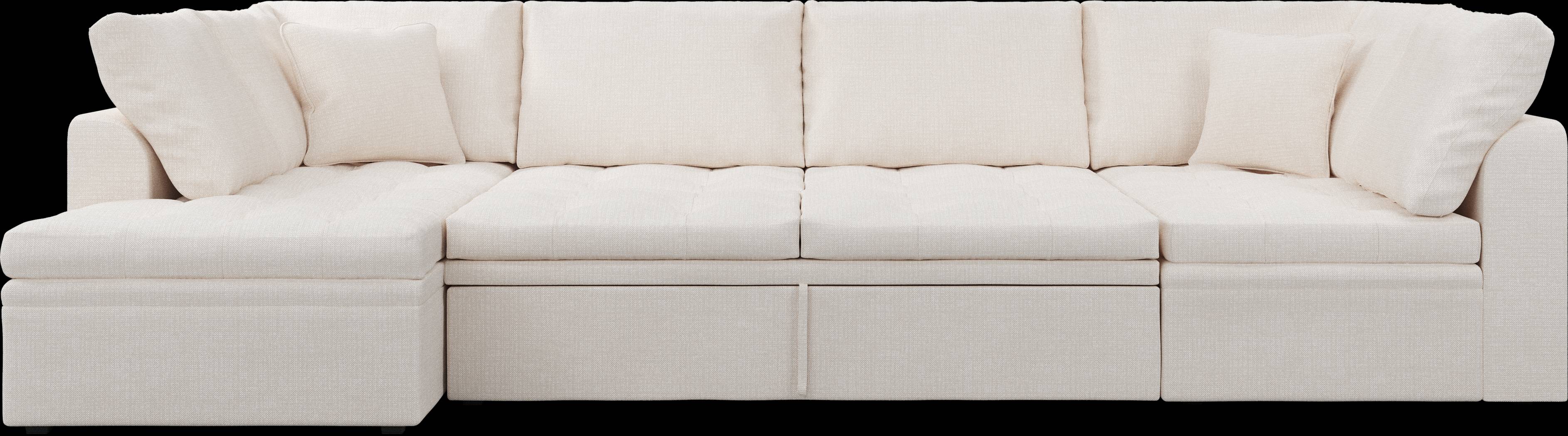 Sheridan Square Off-White 3 Pc Sleeper Sectional - Thumbnail - Image 3