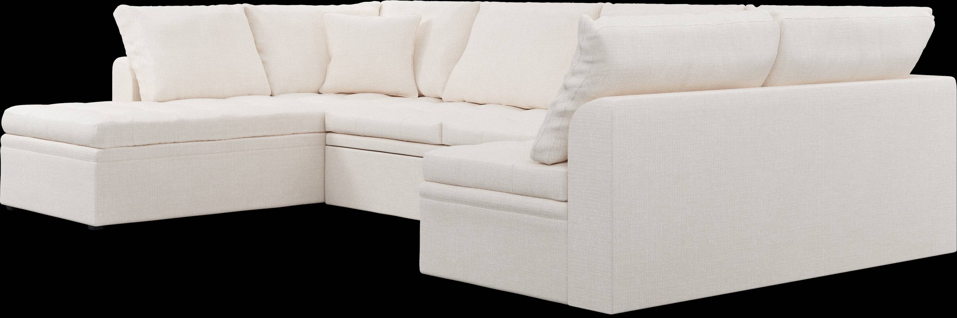 Sheridan Square Off-White 3 Pc Sleeper Sectional - Thumbnail - Image 4