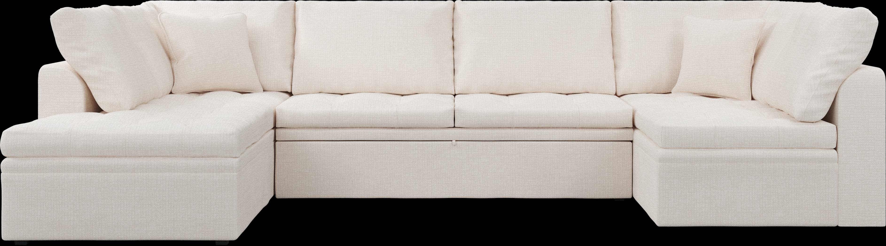 Sheridan Square Off-White 3 Pc Sleeper Sectional - Thumbnail - Image 1