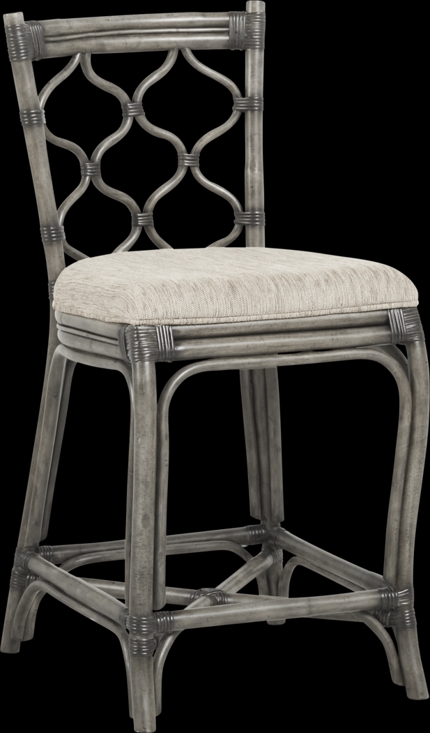 Cindy Crawford Home Shorecrest Gray Counter Height Stool - Thumbnail - Image 1