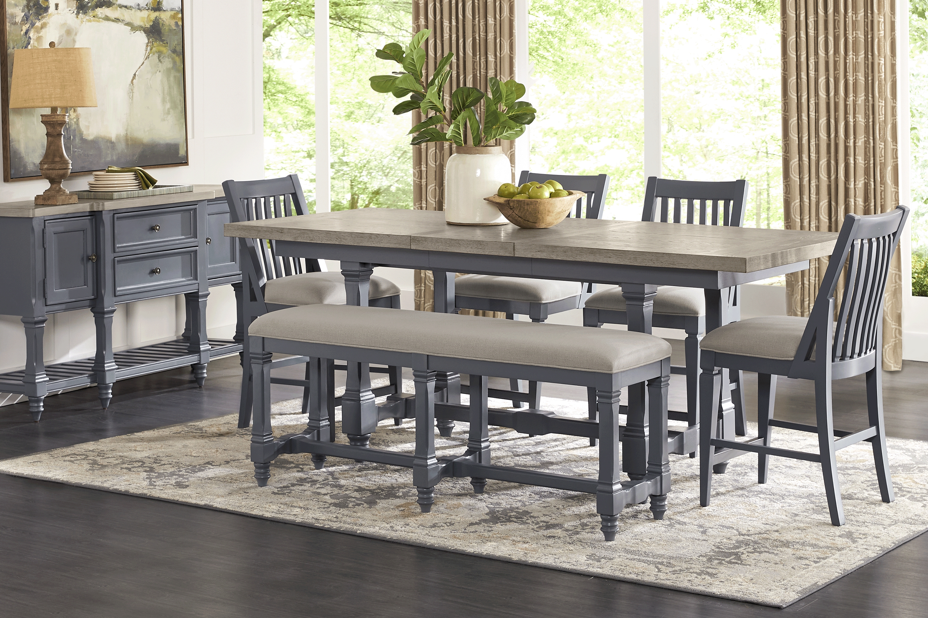 Shorewood Gray 5 Pc Counter Height Dining Room - Thumbnail - Image 1