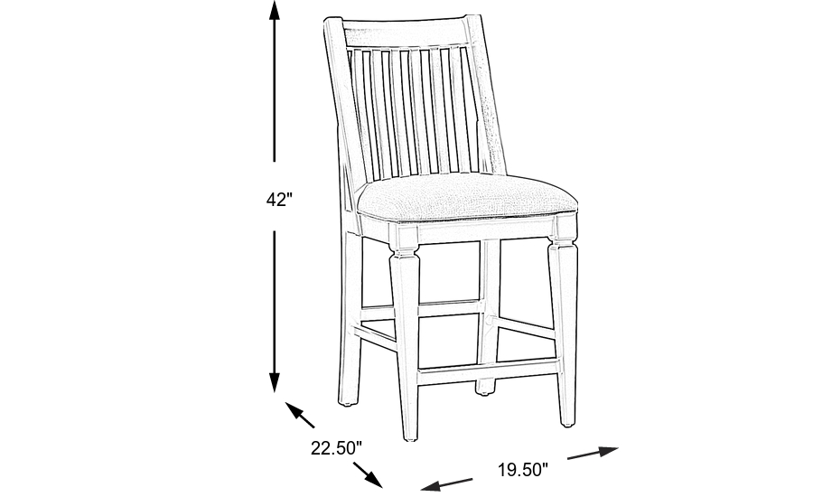 Dimension Image. Please refer to the Dimension Tab on this page for dimension details.