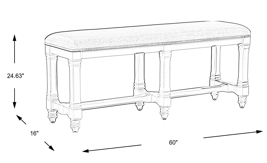 Dimension Image. Please refer to the Dimension Tab on this page for dimension details.