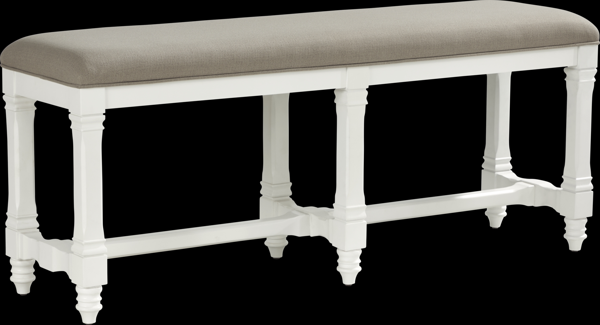 Shorewood White Counter Height Bench - Thumbnail - Image 1