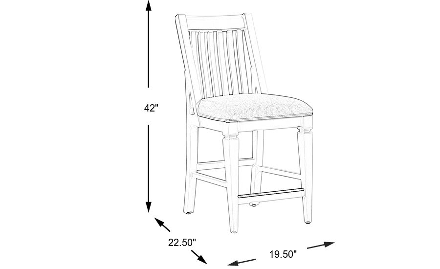 Dimension Image. Please refer to the Dimension Tab on this page for dimension details.