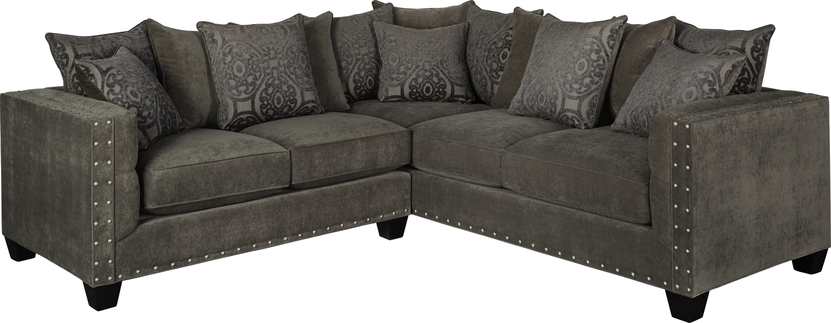 Cindy Crawford Home Sidney Road Gray 2 Pc Sectional - Thumbnail - Image 1