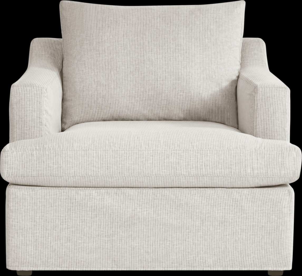 Soho Loft Beige Slipcover Chair - Thumbnail - Image 2