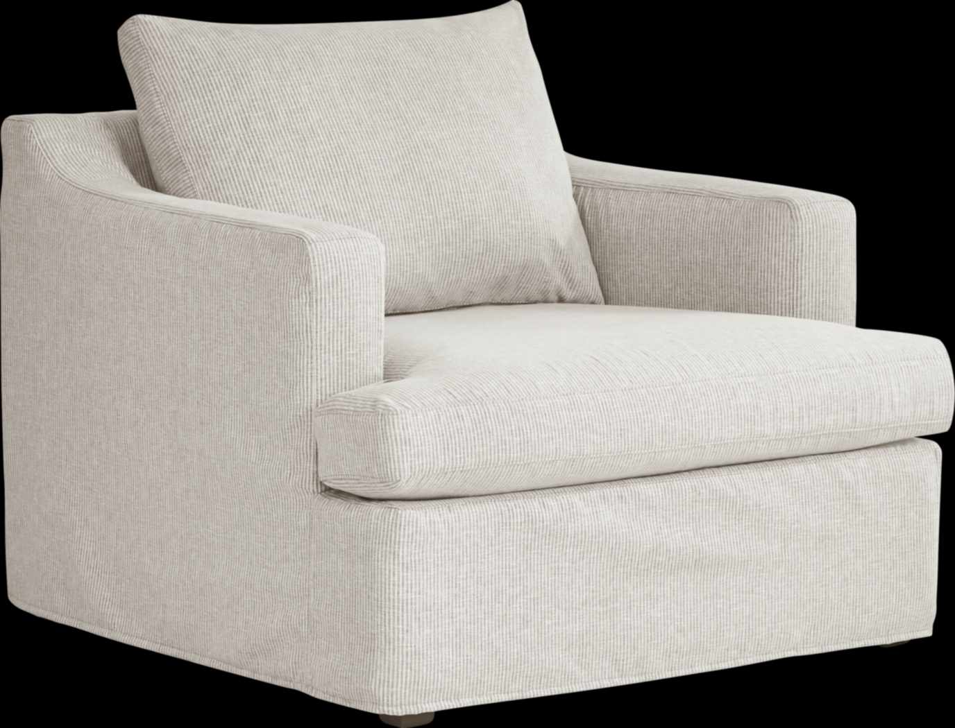 Soho Loft Beige Slipcover Chair - Thumbnail - Image 1