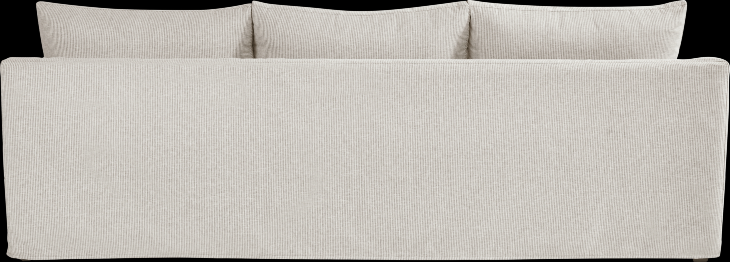 Soho Loft Beige Slipcover 4 Pc Sectional Living Room - Thumbnail - Image 3