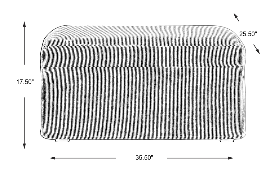 Dimension Image. Please refer to the Dimension Tab on this page for dimension details.