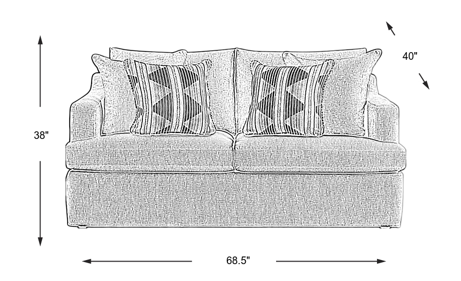 Dimension Image. Please refer to the Dimension Tab on this page for dimension details.