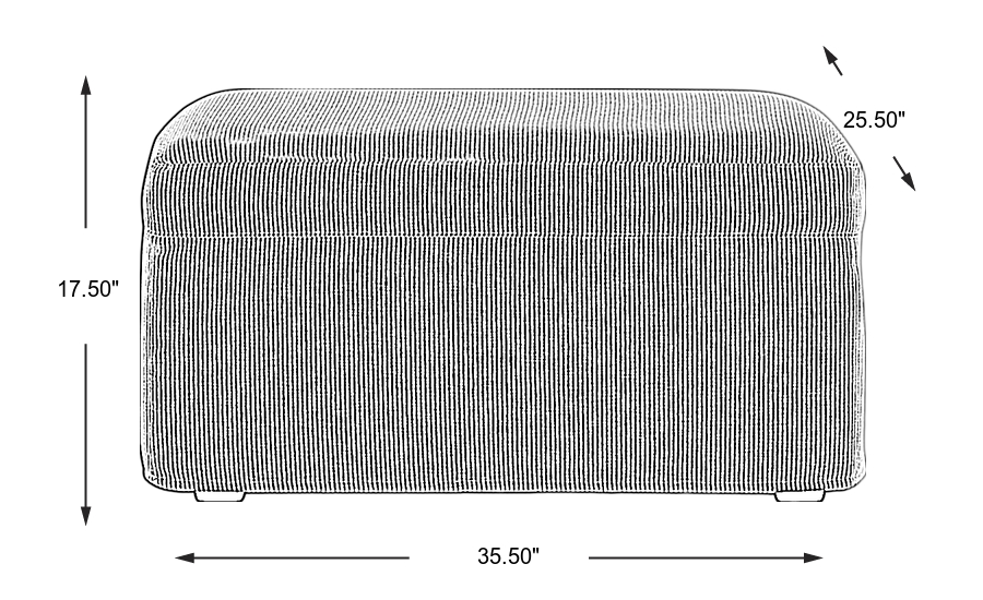 Dimension Image. Please refer to the Dimension Tab on this page for dimension details.