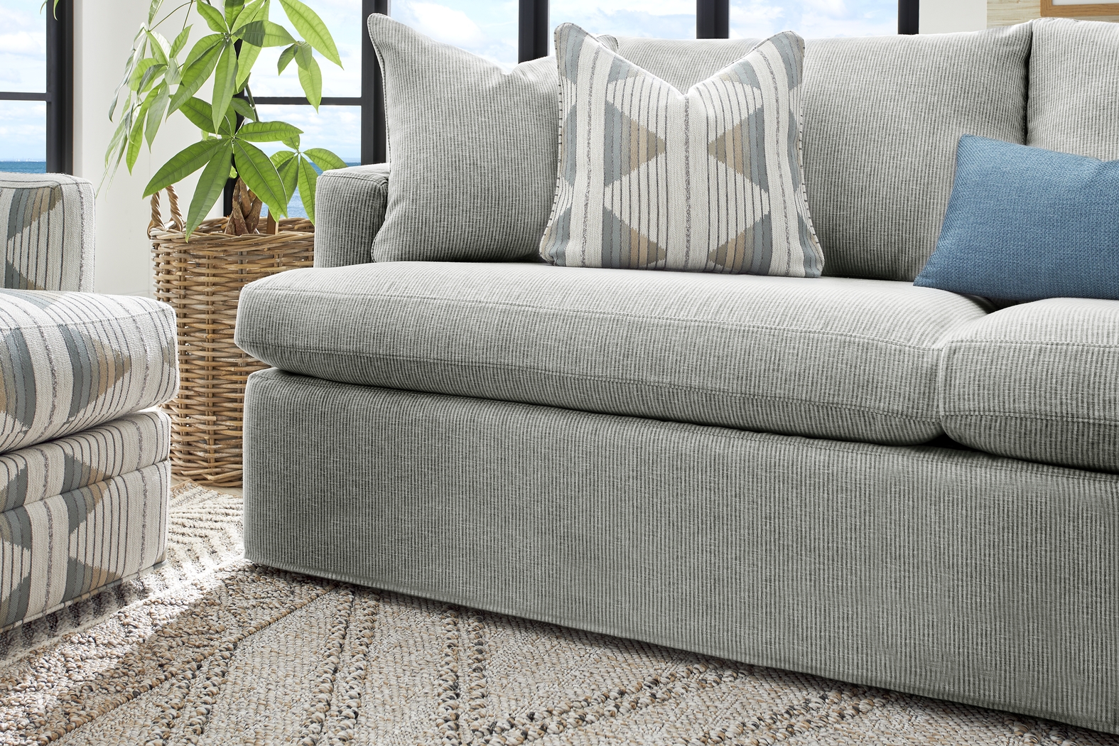 Soho Loft Green Slipcover 8 Pc Living Room - Thumbnail - Image 4