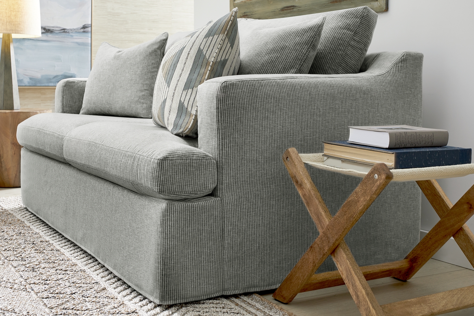 Soho Loft Green Slipcover 8 Pc Living Room - Thumbnail - Image 5