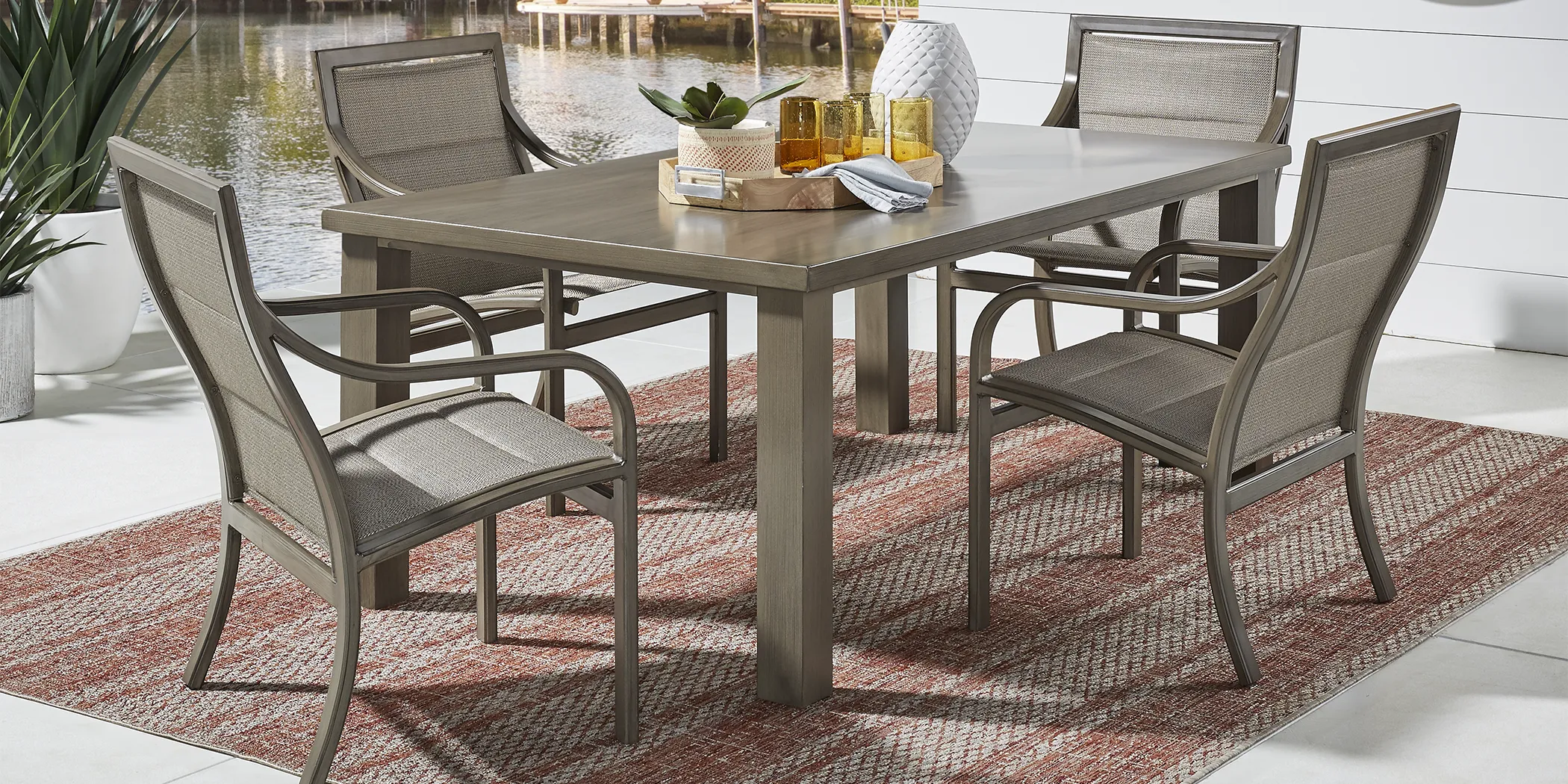 Cindy Crawford Home St. Lucia Champagne Outdoor Arm Chair - Thumbnail - Image 2