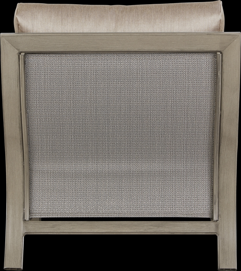 Cindy Crawford Home St. Lucia Champagne Outdoor Chair with Mushroom Cushions - Thumbnail - Image 2