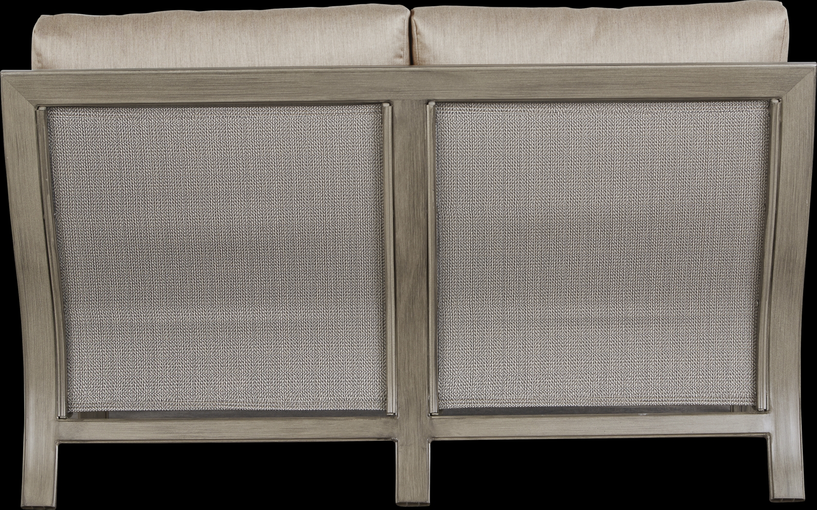 Cindy Crawford Home St. Lucia Champagne Outdoor Loveseat with Mushroom Cushions - Thumbnail - Image 3