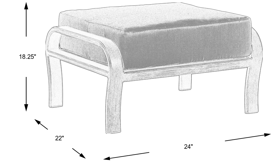 Dimension Image. Please refer to the Dimension Tab on this page for dimension details.