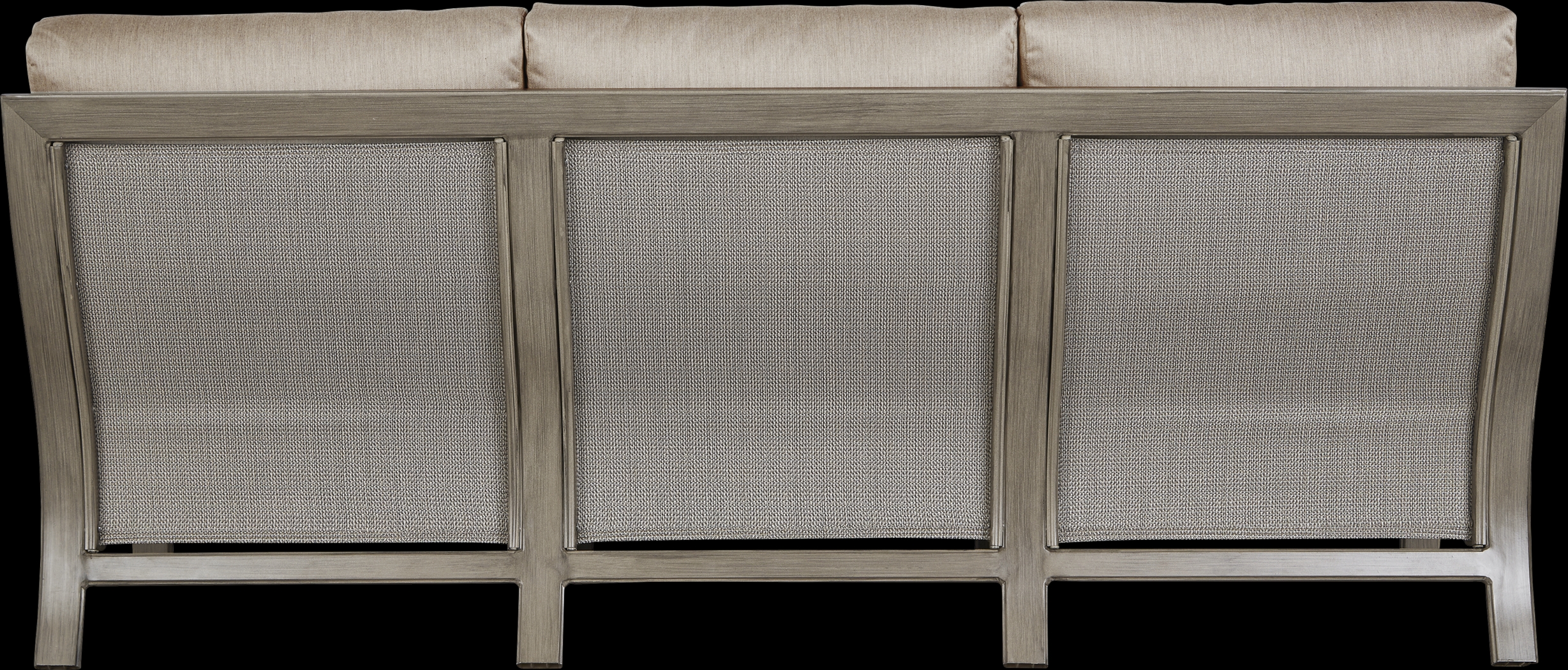 Cindy Crawford Home St. Lucia Champagne Outdoor Sofa with Mushroom Cushions - Thumbnail - Image 3