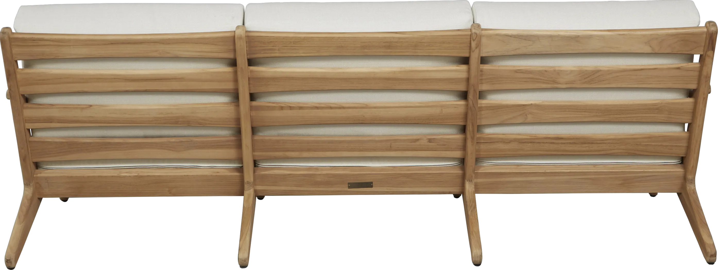 Cindy Crawford Home Sydney Teak Outdoor Sofa with Sand Cushions - Thumbnail - Image 2