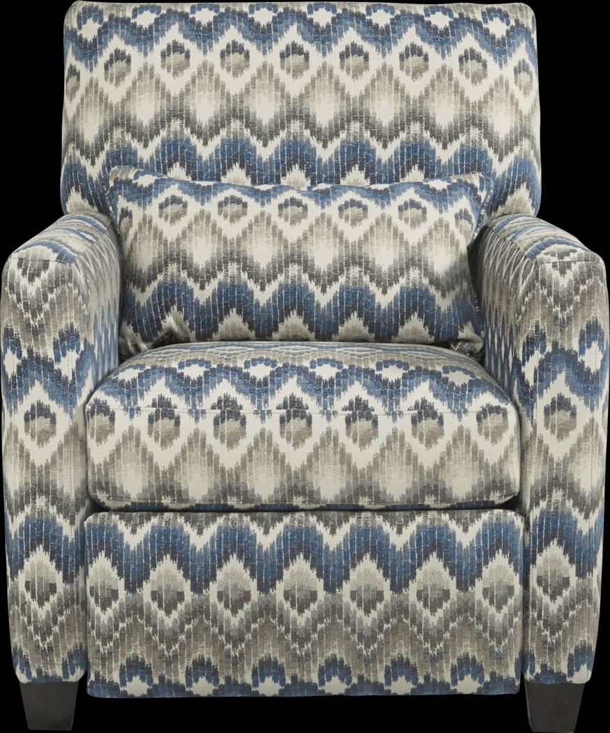 Cindy Crawford Home Telluride Falls Denim Pushback Recliner - Thumbnail - Image 3