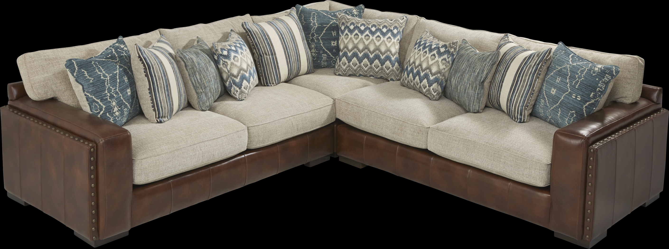Cindy Crawford Home Telluride Falls Sand 3 Pc Sectional - Thumbnail - Image 3