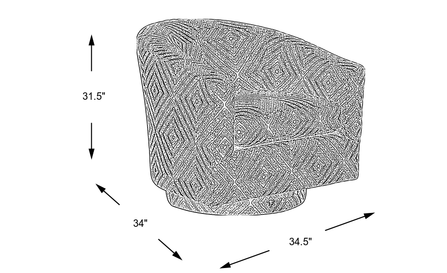 Dimension Image. Please refer to the Dimension Tab on this page for dimension details.