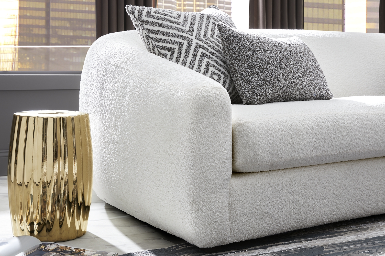 The Swerve White Apartment Sofa - Thumbnail - Image 3