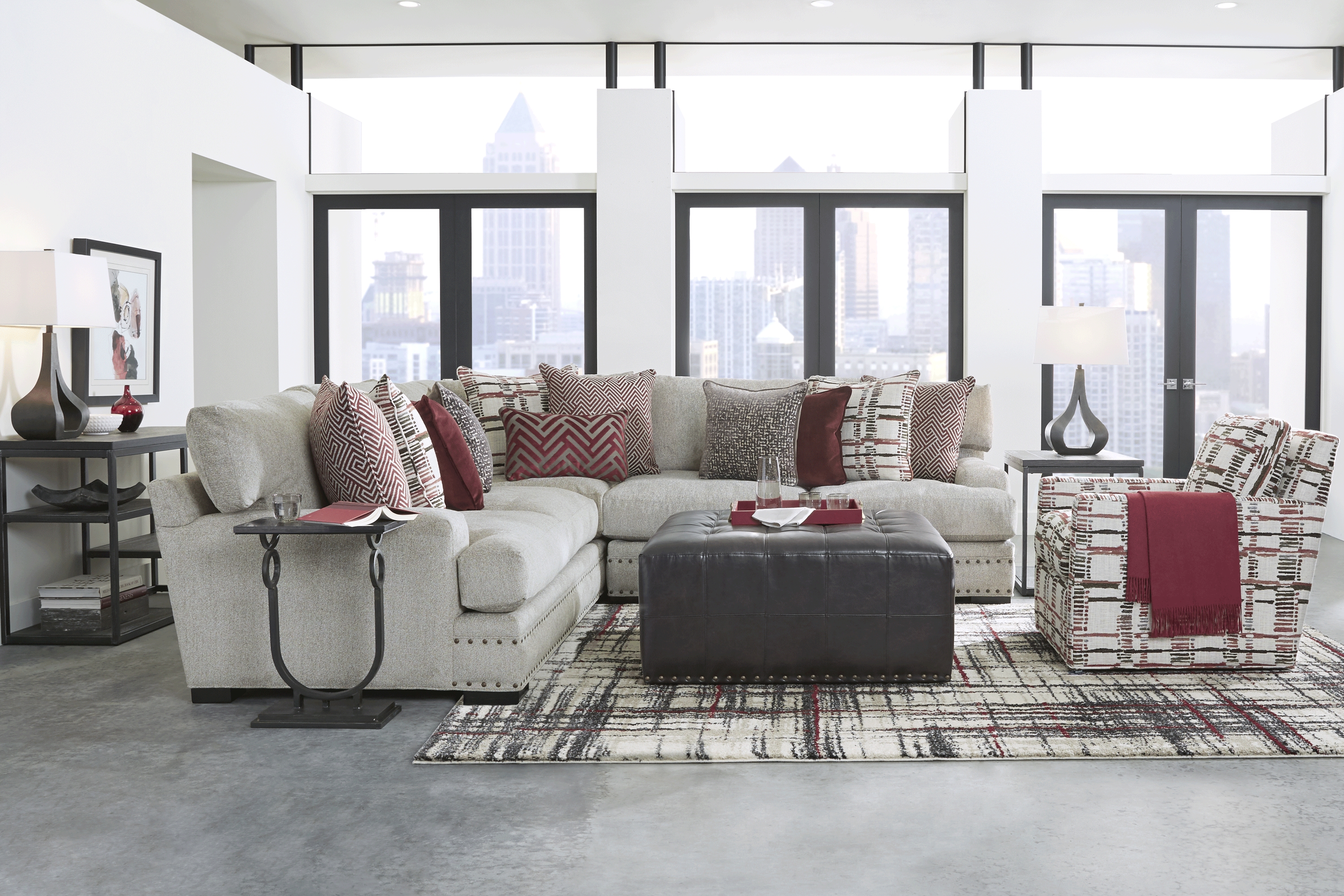 Tribeca Loft Beige 3 Pc Sectional - Thumbnail - Image 2