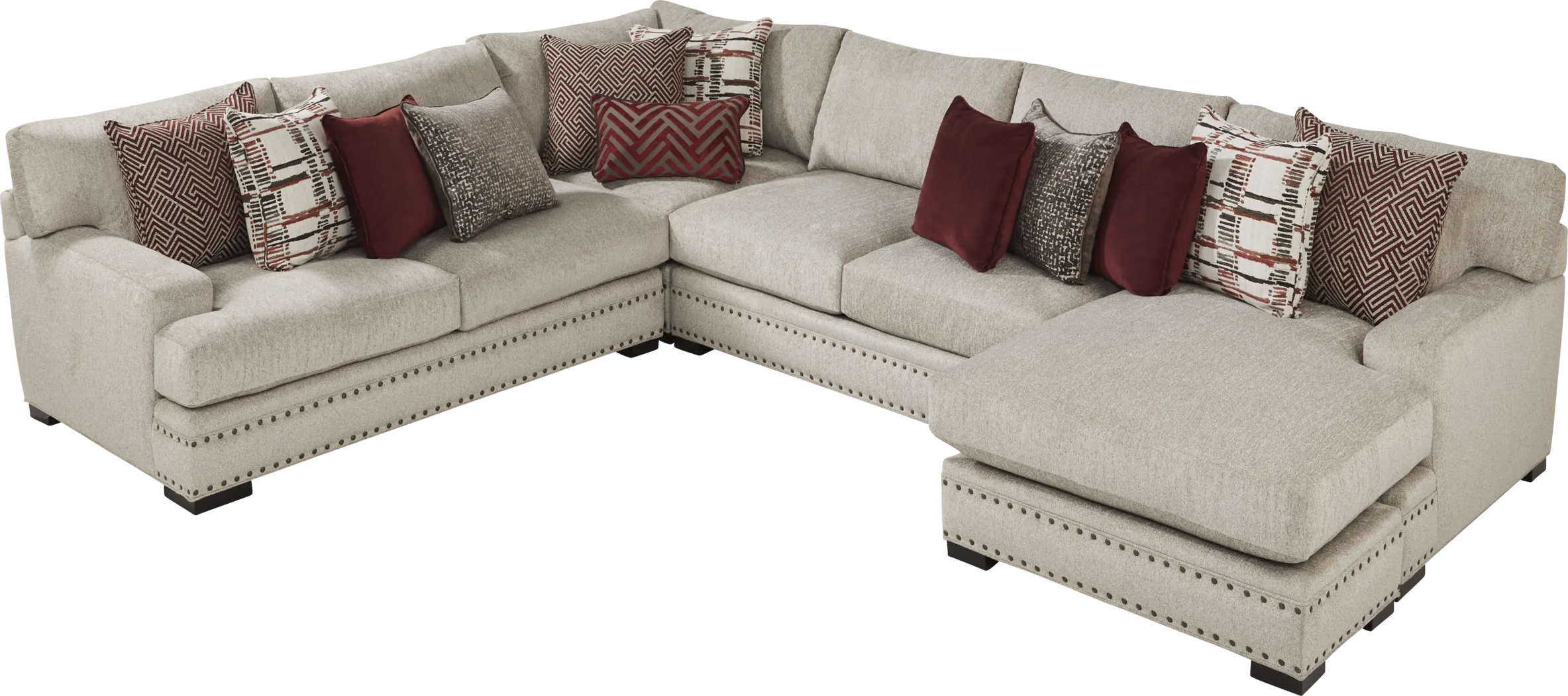 Tribeca Loft Beige 3 Pc Sectional - Thumbnail - Image 3