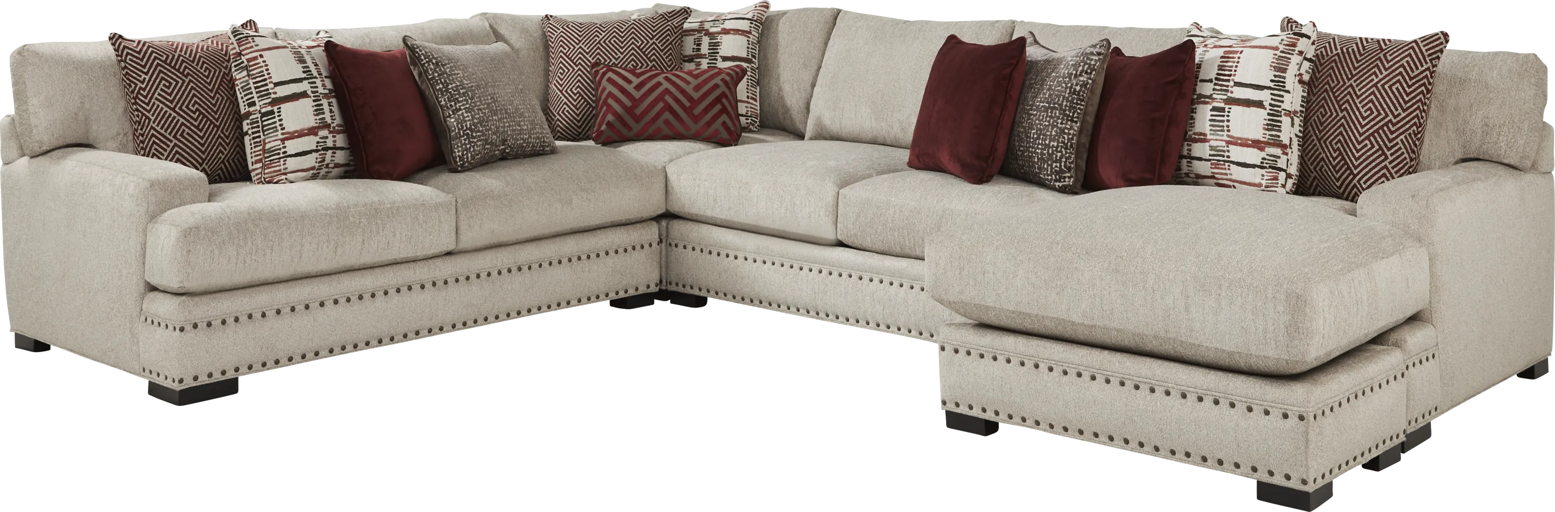 Tribeca Loft Beige 3 Pc Sectional - Thumbnail - Image 1