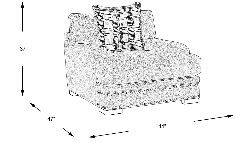 Dimension Image. Please refer to the Dimension Tab on this page for dimension details.