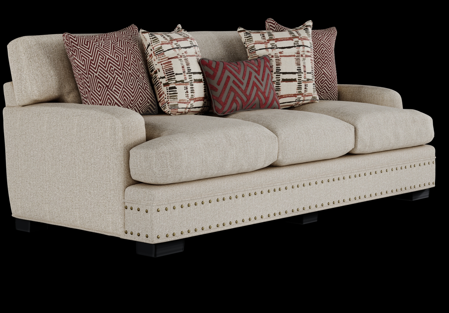 Cindy Crawford Home Tribeca Loft Beige Sofa - Thumbnail - Image 2