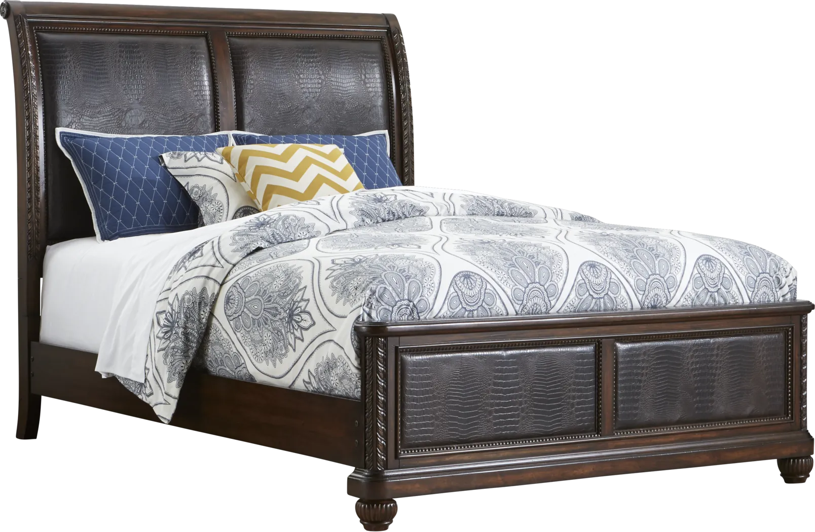 Cindy Crawford Home Trinidad 3 Pc Queen Sleigh Bed - Thumbnail - Image 1