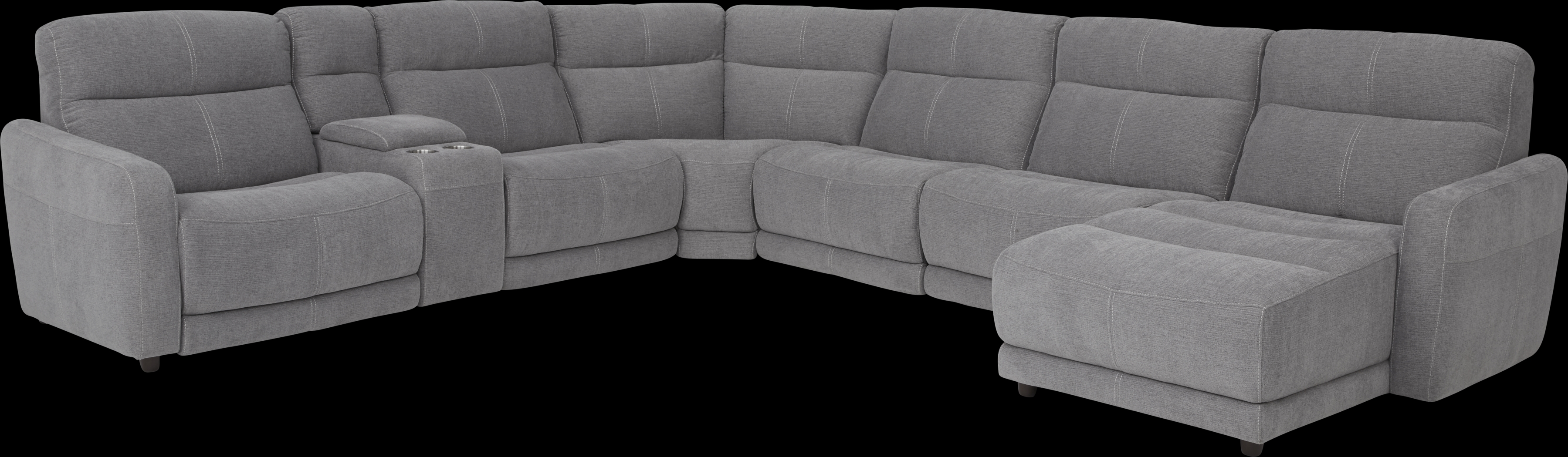 Cindy Crawford Home West Highlands Gray 10 Pc Power Reclining Sectional Living Room - Thumbnail - Image 3