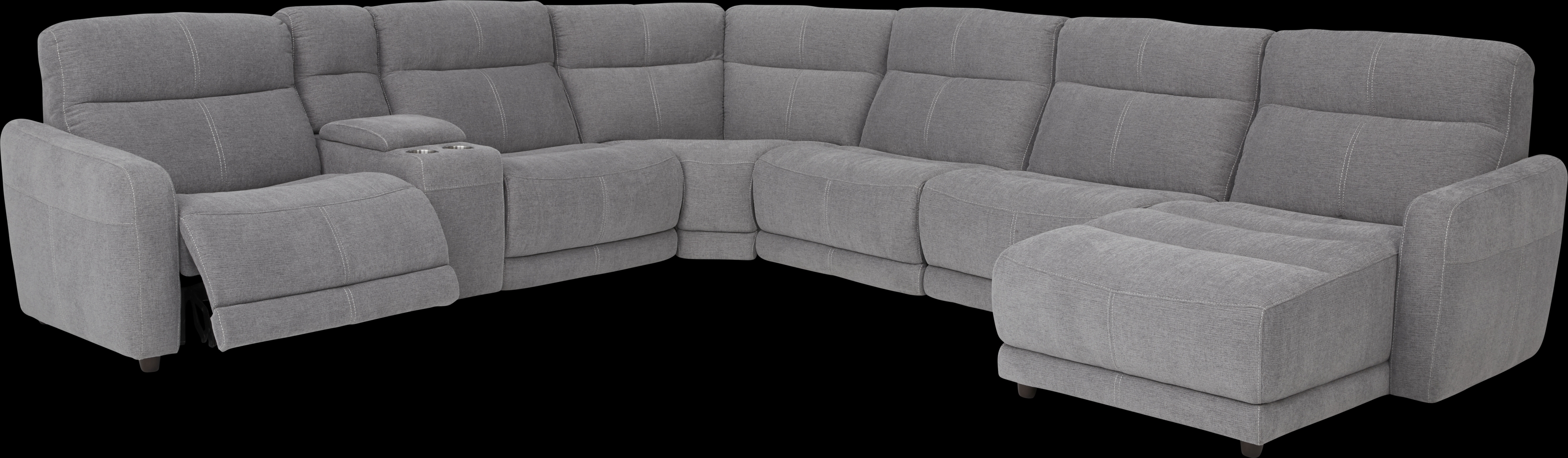 Cindy Crawford Home West Highlands Gray 10 Pc Power Reclining Sectional Living Room - Thumbnail - Image 2