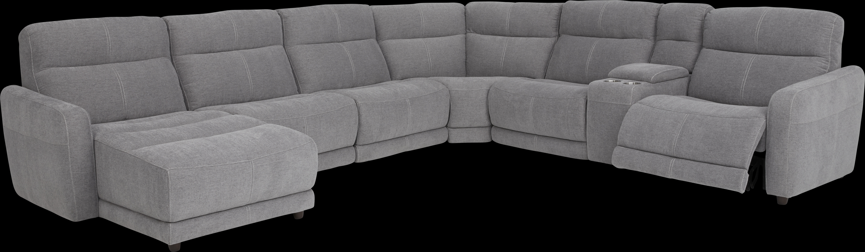 Cindy Crawford Home West Highlands Gray 10 Pc Power Reclining Sectional Living Room - Thumbnail - Image 2