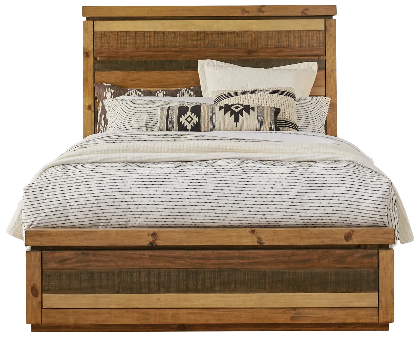 brown 3 pc king panel bed