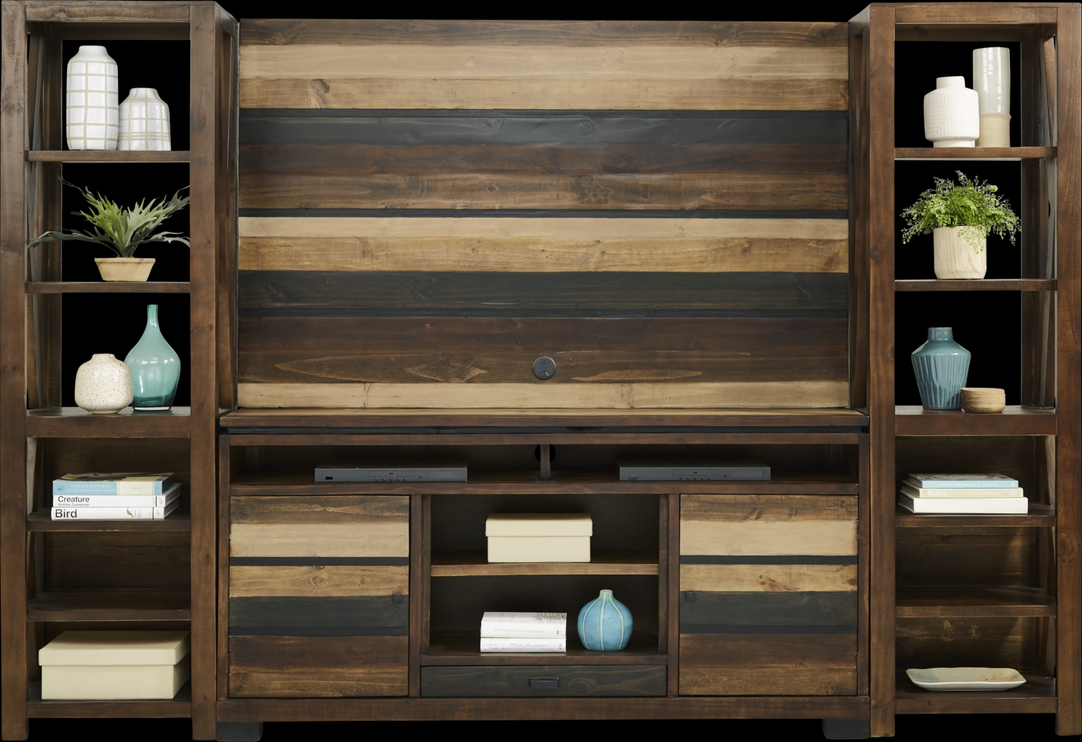 Westover Hills Brown 4 Pc Wall Unit with 72 in. Console - Thumbnail - Image 2