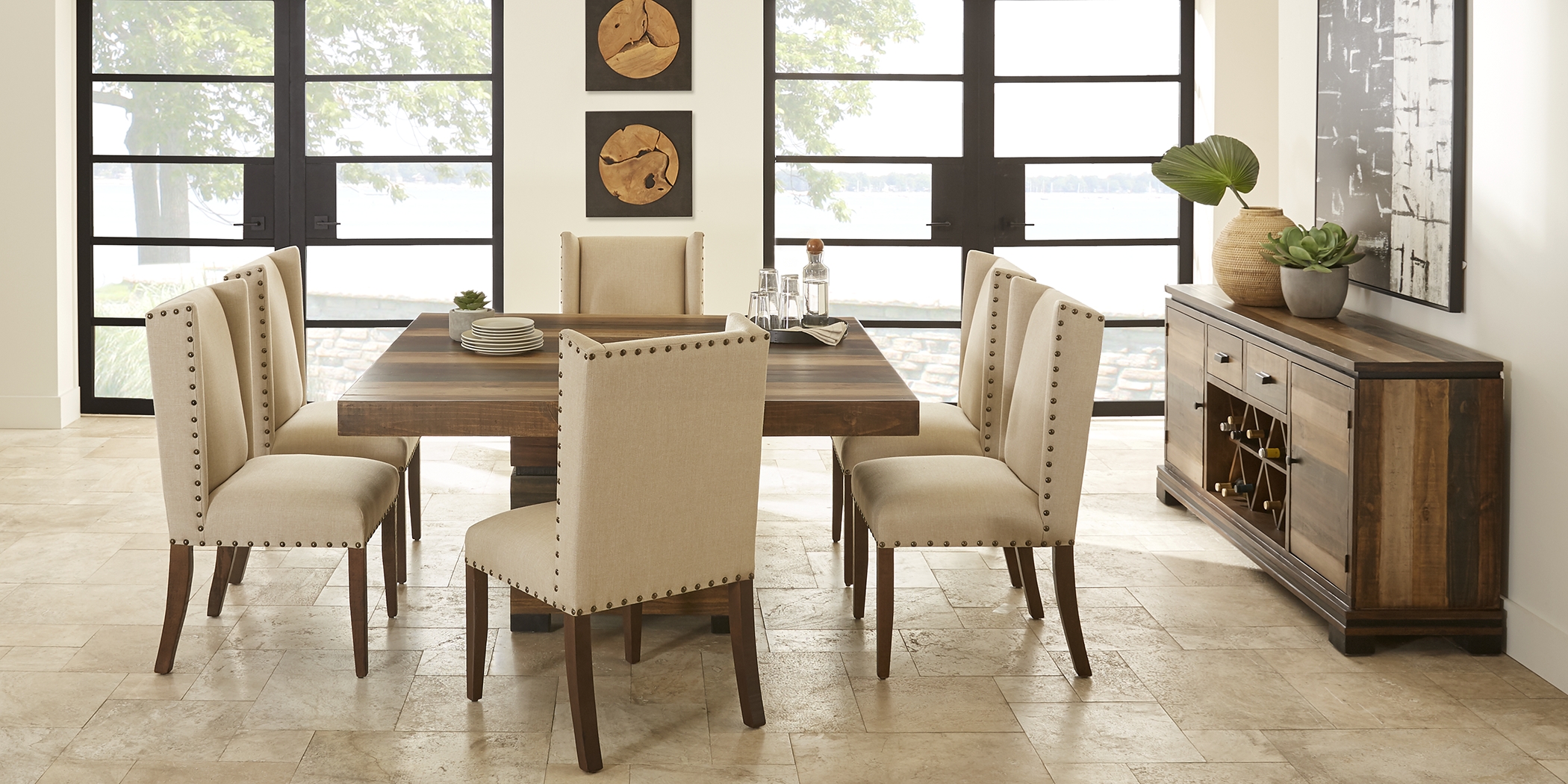 Cindy Crawford Home Westover Hills Brown 7 Pc Rectangle Dining Room - Thumbnail - Image 2
