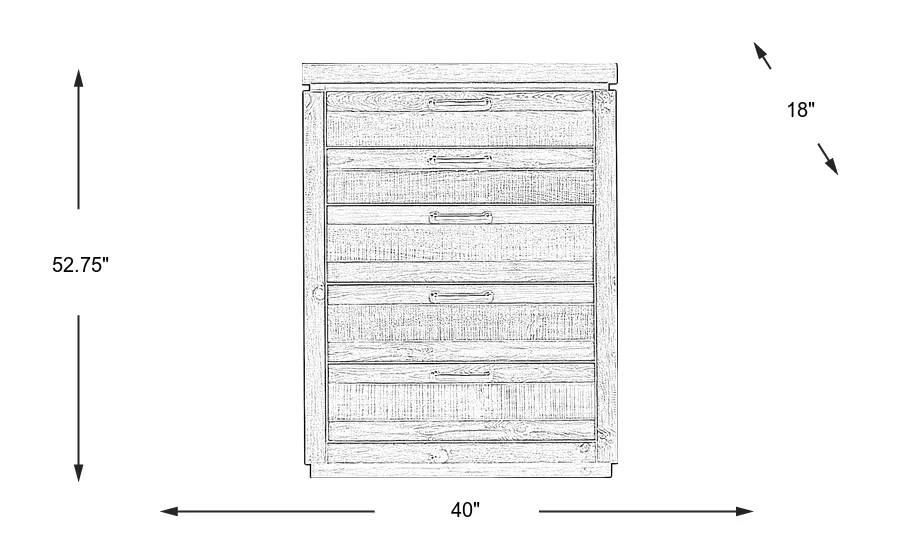 Dimension Image. Please refer to the Dimension Tab on this page for dimension details.