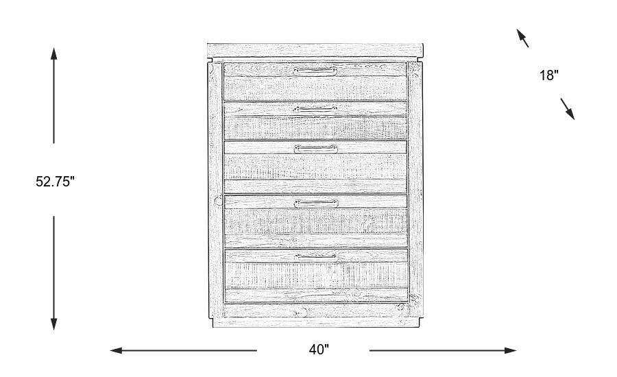 Dimension Image. Please refer to the Dimension Tab on this page for dimension details.