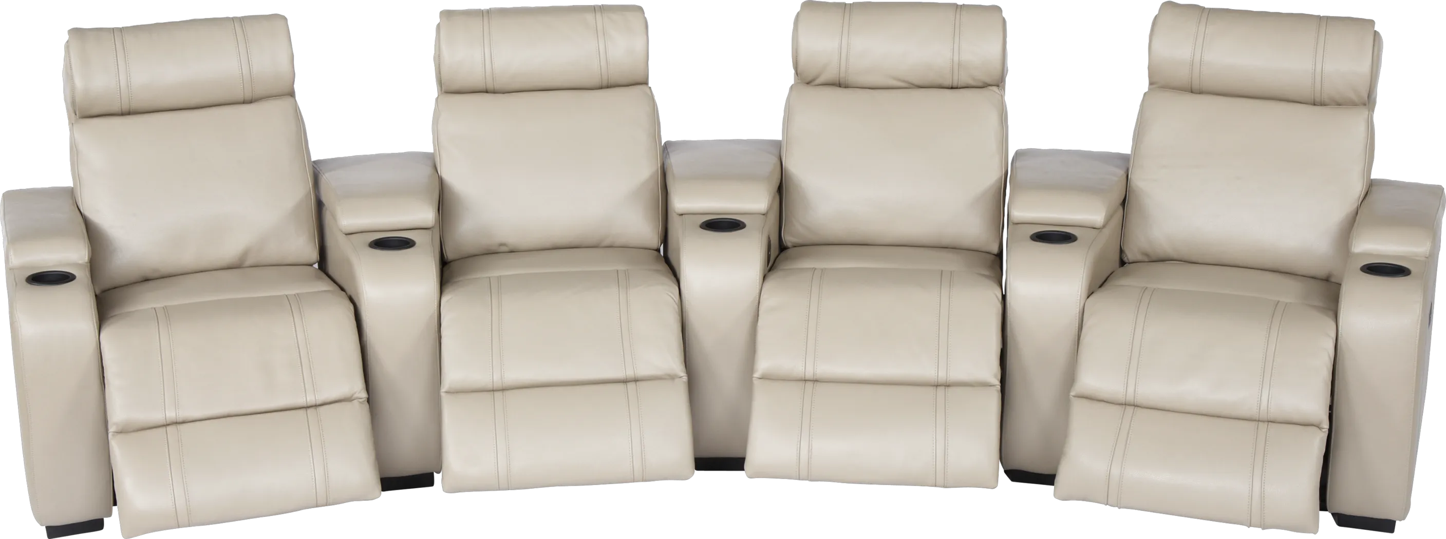 Cindy Crawford Home Brogan 3 Pc Leather Reclining Power Sectional - Thumbnail - Image 1