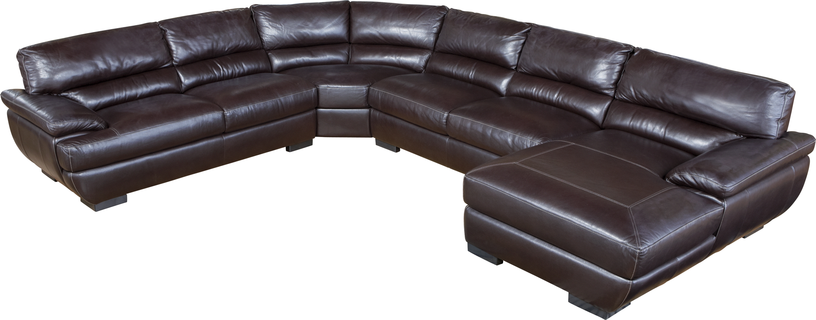 Cindy Crawford Home Moreno Leather LAF 4 Pc Sectional - Thumbnail - Image 1