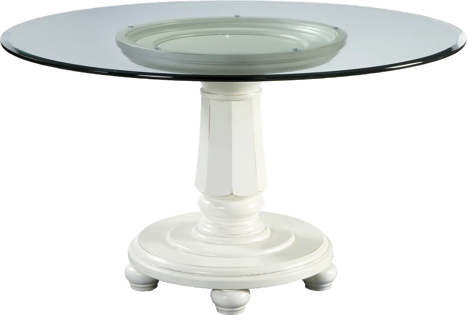 Cindy Crawford Home Seaside White Pedestal Dining Table - Thumbnail - Image 1