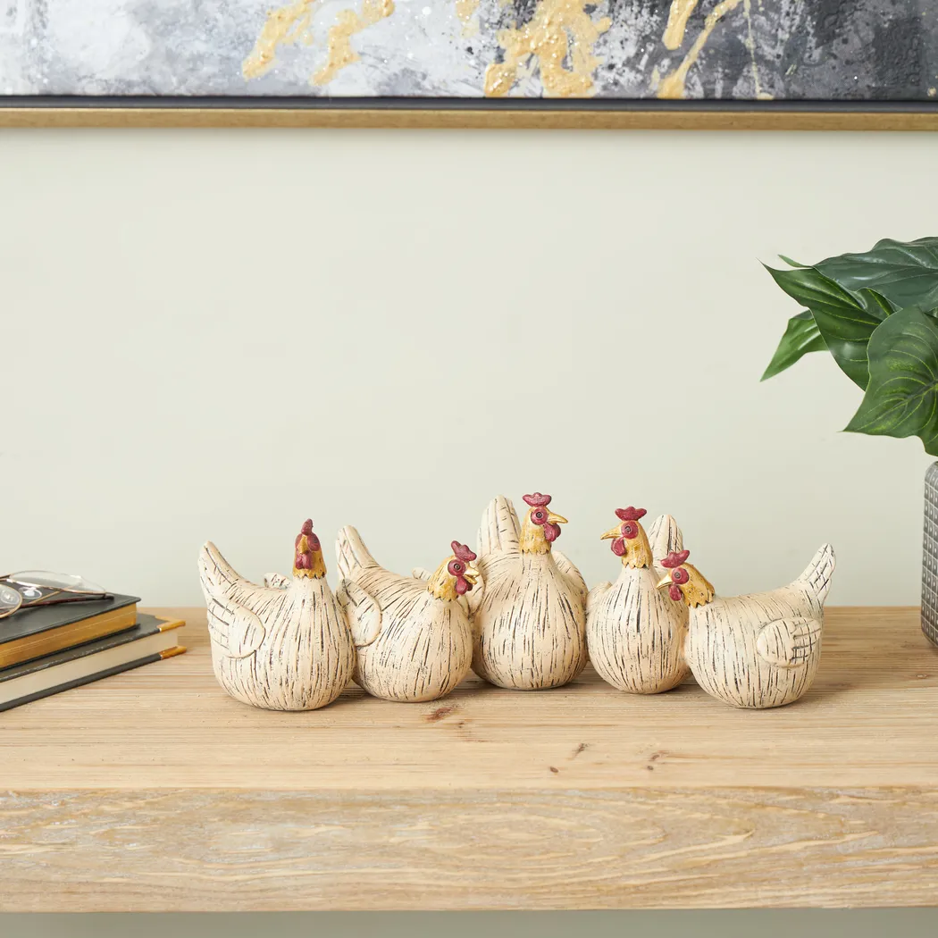 Cinmo Beige Sculpture, Set of 5 - Thumbnail - Image 2
