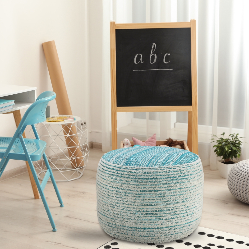 Cinnac Blue Pouf - Thumbnail - Image 2